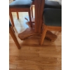 Image 2 : Elm Wood Dining Set by Meubles B. Brouillet, Table with 6 Chairs- 2 Leaves Included