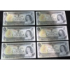 Image 2 : Canadian $1 Bills Consecutive Serial Numbers
