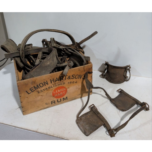 Antique Lemon Hart & Son Rum Crate w/ Assorted Western History Ephemera 