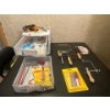 Image 1 : Coping Saws with multiple blades, Wooden Clamp set, Glue guns, Glue sticks, Sanding Strips and more.