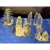Image 1 : Hand Blown Religious Holiday Scenario w/ Crystal Nativity