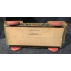 Image 6 : Carved Wood Ram Statue, Vintage Lithographed Toy Tank, and Decorative Storage Treasure Chest