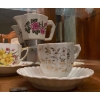 Image 3 : Beautiful Mismatched Tea Cup Collection w/ Bonus Teapot