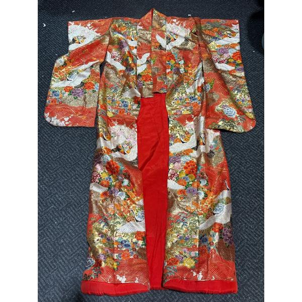Japanese Antique Stork & Gold Kimono