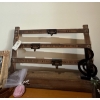 Image 2 : Lovely Wooden Shelf w/ Rustic Decor Items - Shelf is 31.5W, 22.5T 