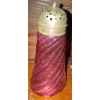 Image 3 : Antique Victorian Cranberry Red Glass Swirled Twist Round Sugar Shaker Muffineer  (5"tall)