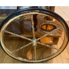Image 4 : Mid Century Modern Liquor Cart Brass Wood Inlays MINT Exceptional 20L x 18W x 30T