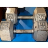 Image 1 : 35lbs Cast Iron Hex Dumbbells/Weights to Build Muscle