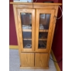 Image 1 : Glass Doored & Wooden Storage /Stereo Cabinet  28x21x49"tall
