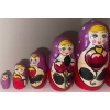 Image 1 : 7 Piece Hand Painted Russian Nesting Dolls 8T