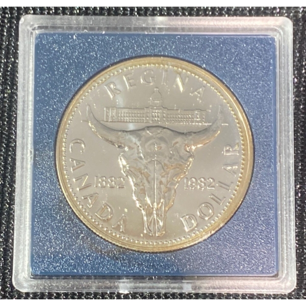 1982 Regina Canadian 50% Silver Dollar Coin 23.33 Grams