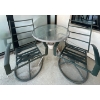 Image 1 : Two Seater Patio/Yard Table & Chairs ++ Two Folding Lawn Chairs( 38"diameter)