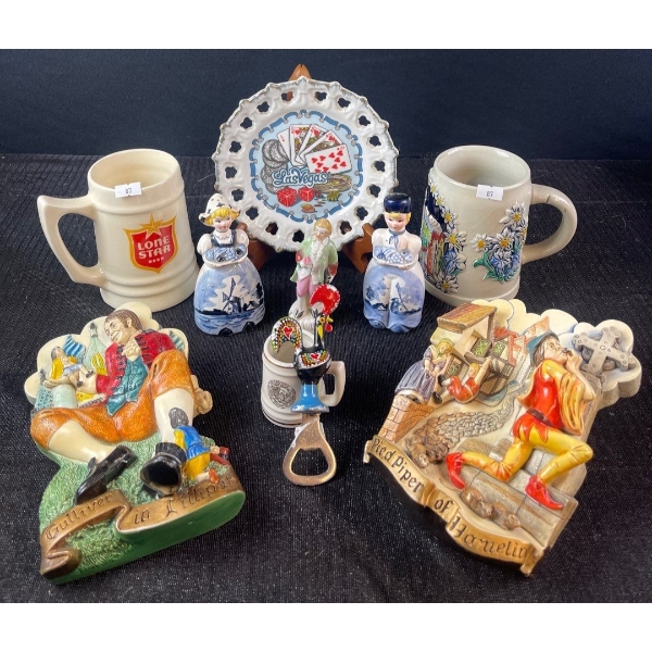 Decorative Vintage Collectables - Steins Art Plate Wall Hangings & More 9T