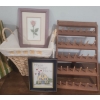 Image 3 : Collection of Sewing Patterns & Sewing Supplies  Basket, Spool Holder, & More