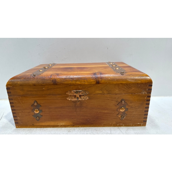 Wooden Box with some knick knacks
