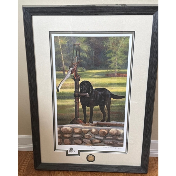 "Waiting", Artist: Maurade Baynton 1446/3000, 24 X 33 Framed Under Glass 