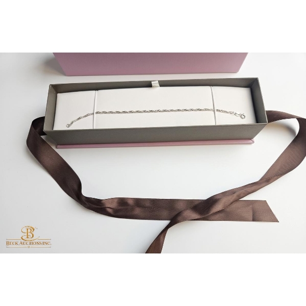 10K White Gold Chain Link Braclet 1.83G