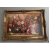 Image 1 : Laszlo Szarka, Large Antique Floral Oil on Canvas Painting - 45W, 31T 