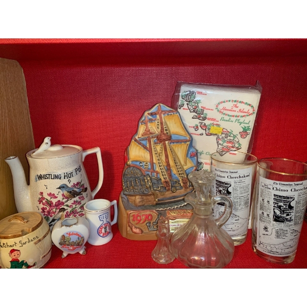 Wet Your Whistle Beer Mug & Assorted Barware w/ New Cocktail Napkins