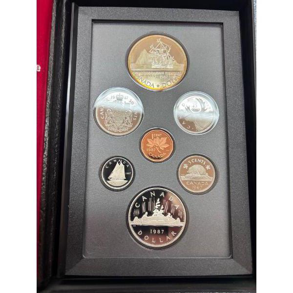 1987 Canadian dollar dollar set 50% silver dollar