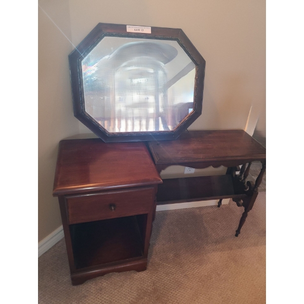 Night Stand w Drawer, Magazine Table 24 w  23 h Mirror 23 1/2 w 19 1/2 h
