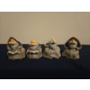 Image 2 : Handmade Clay Mini Figurines w/ Wooden Coasters 
