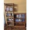 Image 1 : Collection Of Disney VHS And Others. Oak Shelves And Wicker Shelf Included