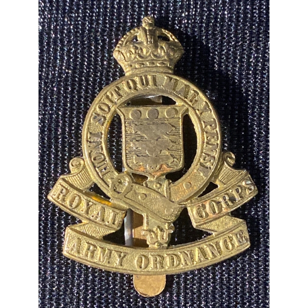 Royal Army Ordinance Corps Cap Badge From WWI
