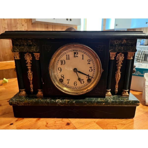 Cathedral Gong Mantle Clock Circa 1921 with keys.