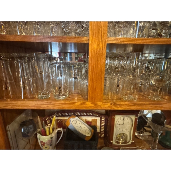  1988 collection of Calgary Winter games, etched stemware set beer, glasses, and cocktail glasses al
