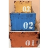 Image 6 : Decorative Items Grouping Including Ceramic Birds, Mosaic Bottles, Stacking Boxes, and Wood