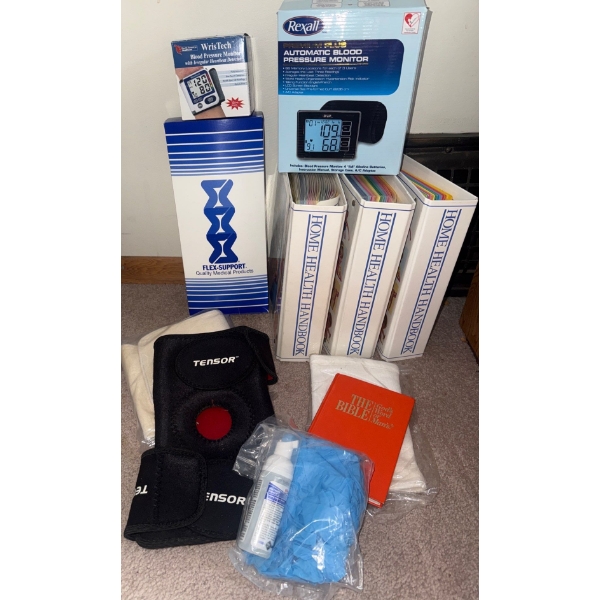 Home Health Handbook Collection w/ Blood Pressure Monitors Braces & more