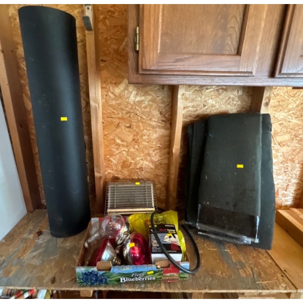 Heating Lamp, Large Sandpaper Roll, Coleman Heater, and More! 
