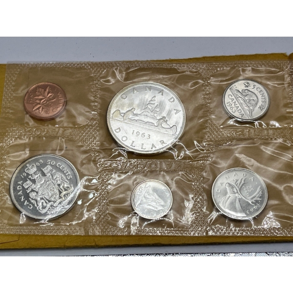 1963 Canadian Uncirculated Coin Set 43g 80% Silver