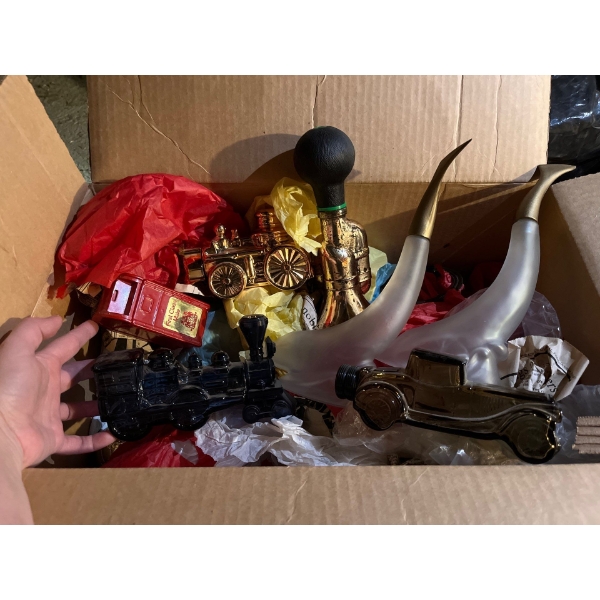 large box of Avon collectables for that amazing Avon collector un researched