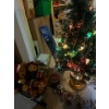 Image 1 : Miniature Christmas tree and Bears riding slays singing Christmas tunes and three LED lawn ornaments