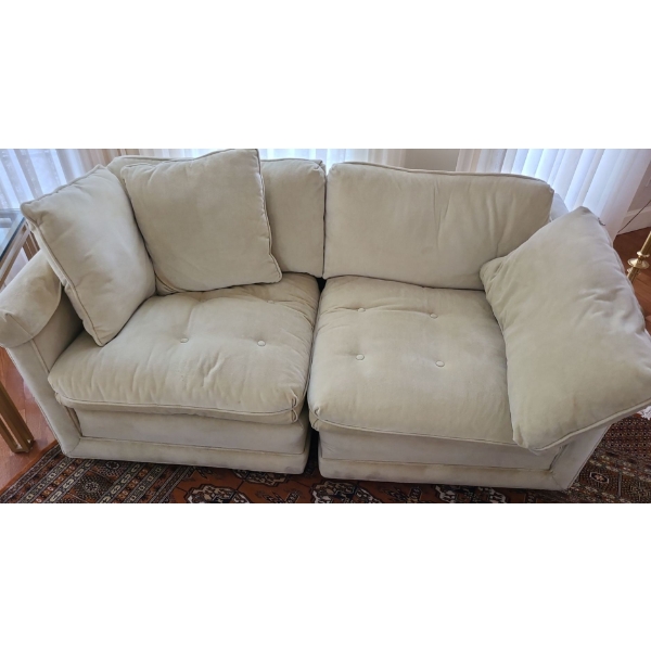 Gorgeous Fabric 2 Piece Sectional Sofa, Small Boyes Limited - 64L, 38D, 26T 