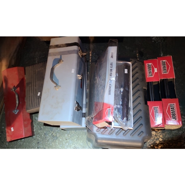Jobmate Socket and Tool Sets, Wrench Set, Toolboxes Red: 21 W, 10 D, 11 T and Contents as Shown