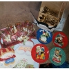 Image 1 : Holiday Tableware Includes: Plates, Glasses and Golden Cutlery