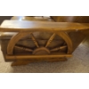 Image 3 : Vinyl Horse Design Chair  w/ Wooden Wheel Detail 33 w, 31 d, 31 h 