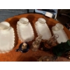 Image 2 : Collection of small lanterns and four milk glass teacup and saucers