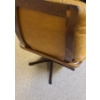 Image 5 : Scandinavian Leather Chair w/ Wooden Base 32.5 w, 30 d,  37.5 h