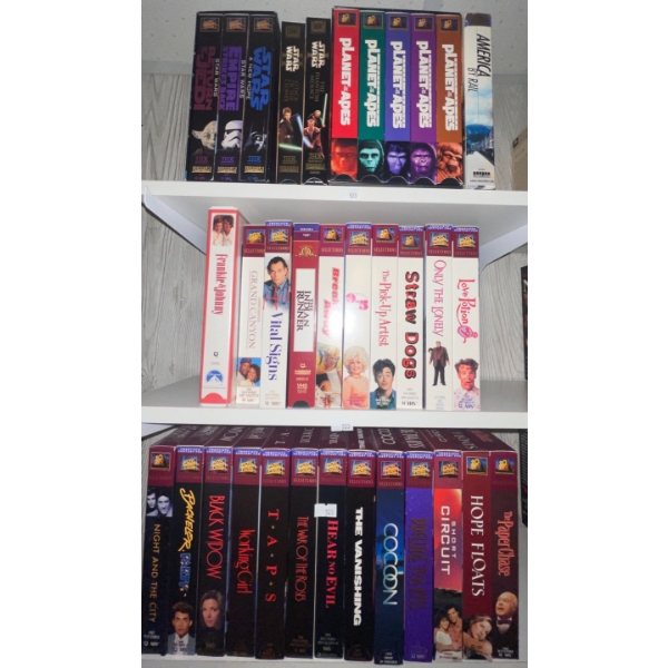 VHS Collection & Console - 20th Century Fox Hits, Planet of The Apes Boxed Set, Star Wars 