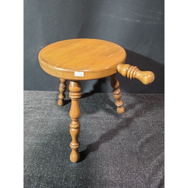Wooden Milking Stool 10.5" Diameter Top, 13 T 