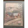 Image 2 : Lovely Sketch/Watercolor By Linda 91' ; Cornish Village & Buffalo Mountain Lodge (Largest is 16x13)