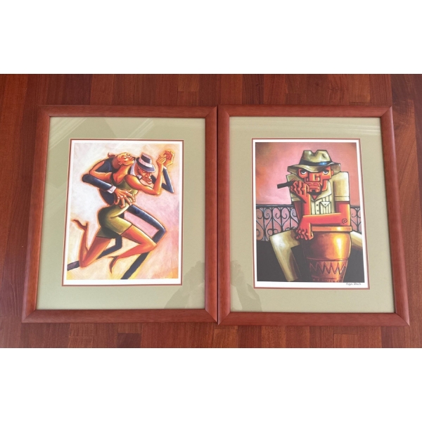 Roger Garcia's Expressionistic Depiction of "the Tango" colorful/vibrant