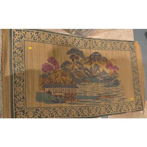 Hand Painted Woven Fabric 64W, 35D; Plus Extra Decorative Textile 
