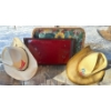 Image 1 : Two Vintage Beer Branded Cowboy Hats w/ Dinner Trays