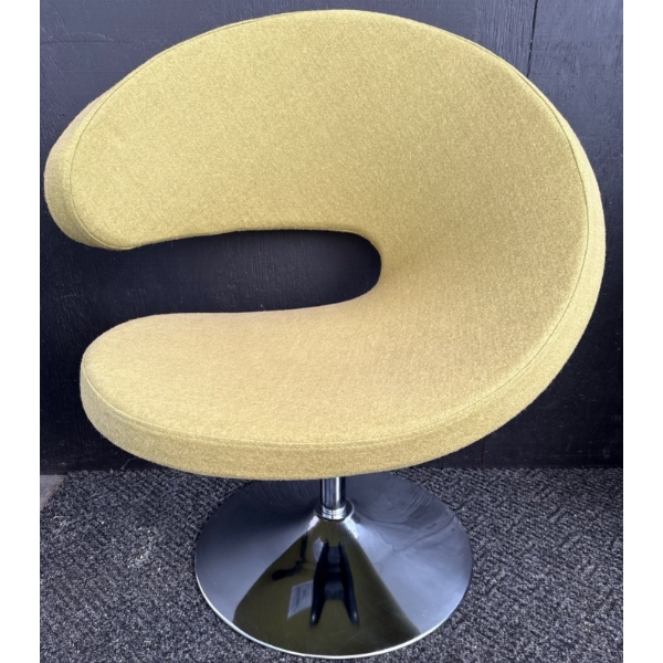 Stokke Varier - 'Peel' Italian Swivel Lounge Chair w/ Hydraulic Chrome Pedestal Base