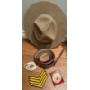 Image 3 : Official RCMP Attire - Genuine Leather Tall Browns Size 14 Mountie Hat Belt Badges & more
